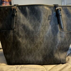 Michael Kors Monogram Zip-Top Tote